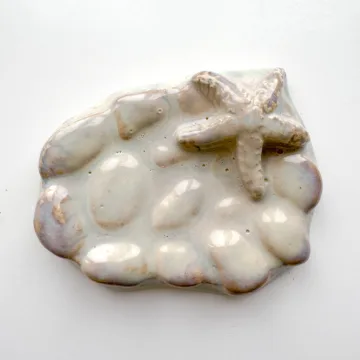 Ocean Themed Soap Dish - Glazed Ceramic Tile