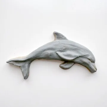 Large Dolphin - 7" Glazed Ceramic Tile