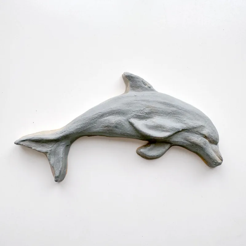 Large Dolphin - 7" Glazed Ceramic Tile