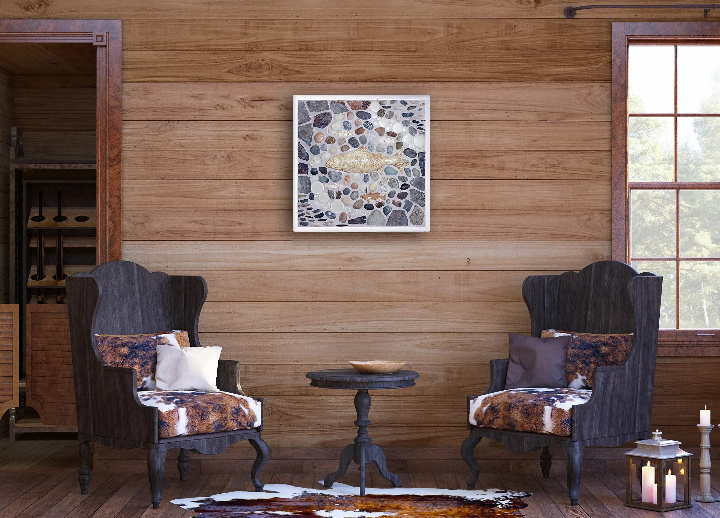 "Bass & Co" Framed Tile Mosaic Mural 4 "Bass & Co" Framed Tile Mosaic Mural - Image 4