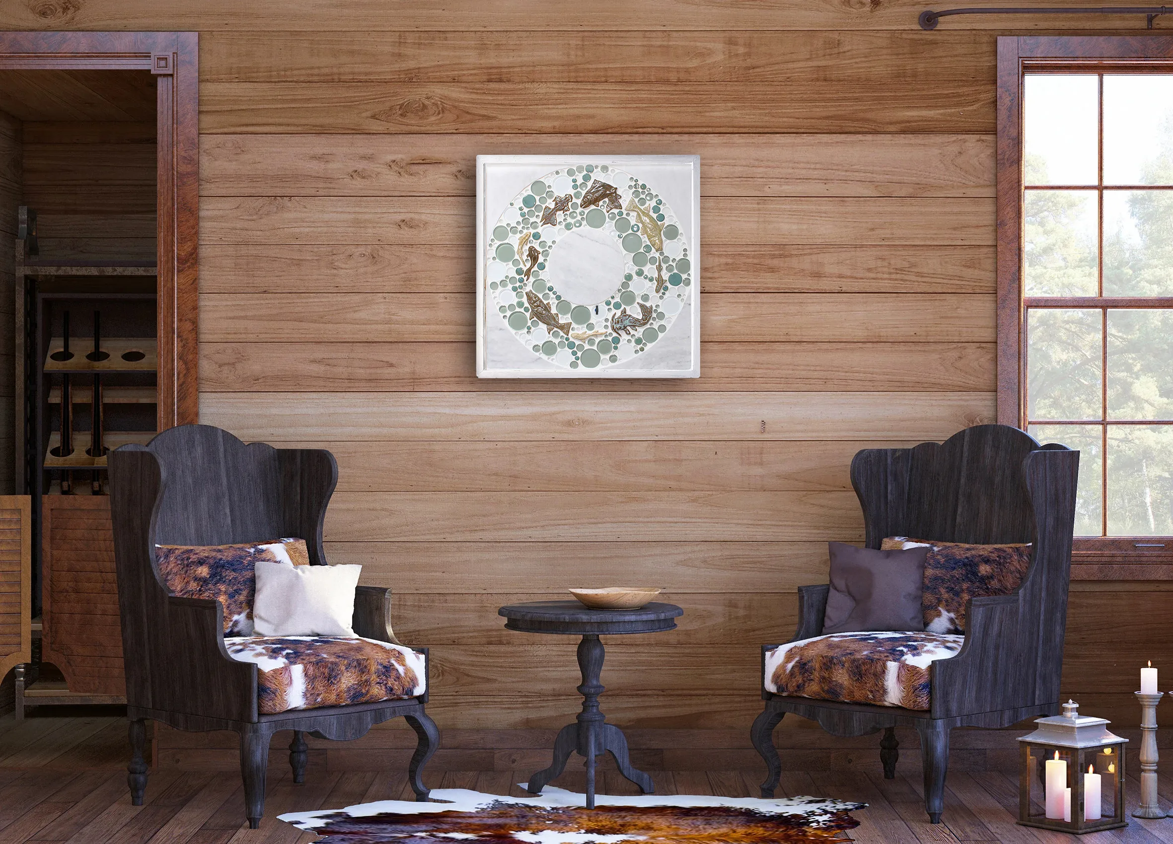 "Catch Me if You Can" Framed Tile Mosaic Mural 7 "Catch Me if You Can" Framed Tile Mosaic Mural - Image 7