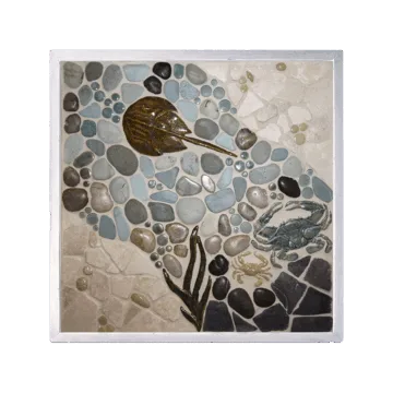 "Kinda Crabby" Framed Tile Mosaic Mural