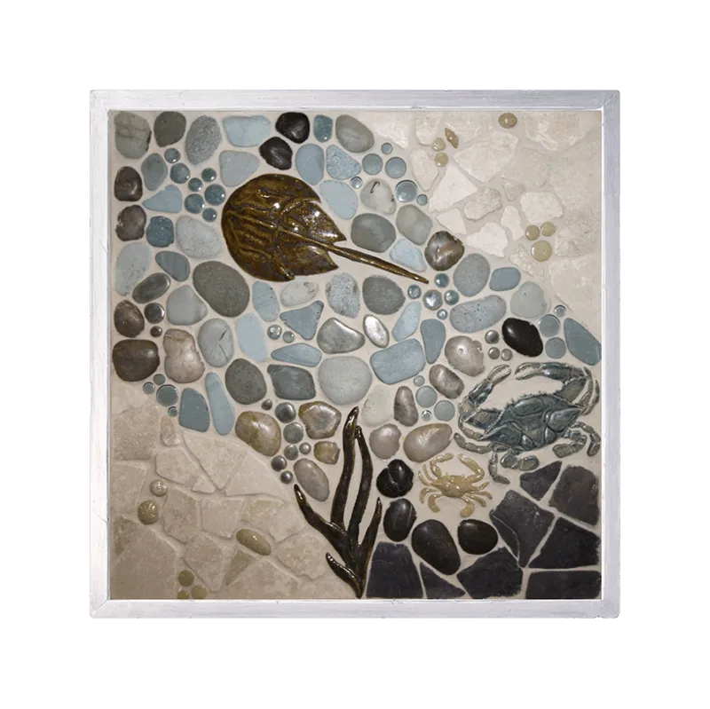 "Kinda Crabby" Framed Tile Mosaic Mural