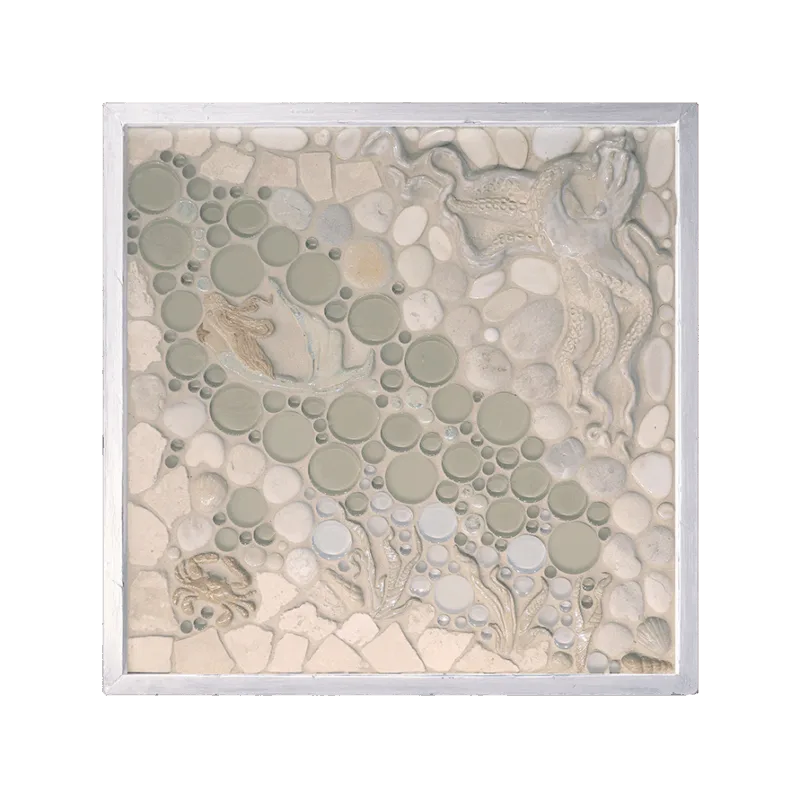 "Ocho and His Lady" Framed Tile Mosaic Mural