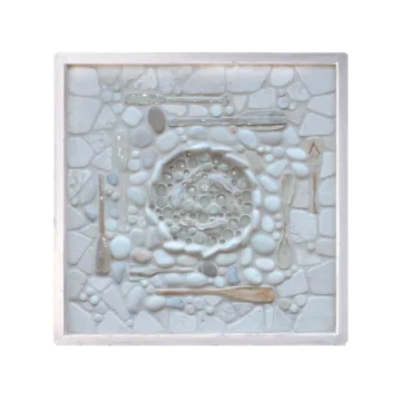 "Peaceful Pond" Framed Tile Mosaic Mural