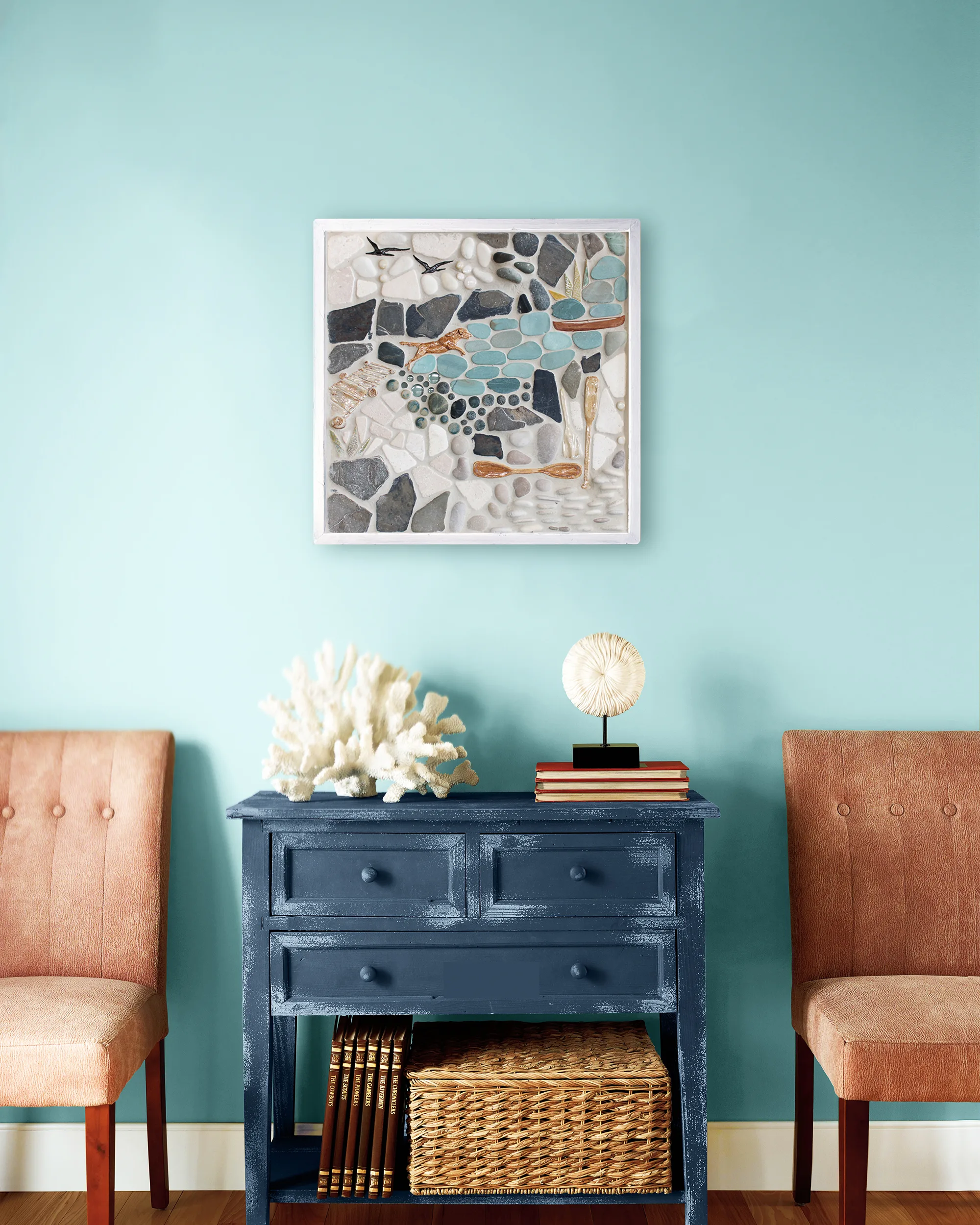 "Those Summer Days" Framed Tile Mosaic Mural 2 "Those Summer Days" Framed Tile Mosaic Mural - Image 2