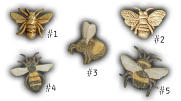 Bumblebees - 1.5" Glazed Ceramic Tiles