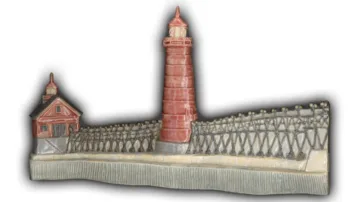 Lighthouse #7 - 12" Glazed Ceramic Tile