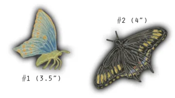 Medium Butterflies - 3.5-4" Glazed Mosaic Tiles