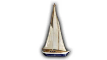 Medium Sailboat - 7" Glazed Ceramic Tile