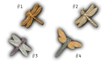 Small Dragonflies - 2" Glazed Ceramic Tiles