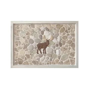 Framed Mosaic Tile Art 2 "In the Meadow" 12x18 Framed Tile Mosaic Mural