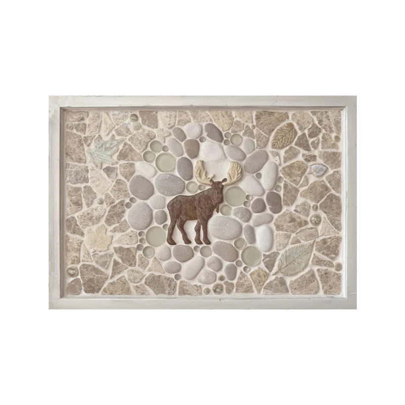 "In the Meadow" 12x18 Framed Tile Mosaic Mural