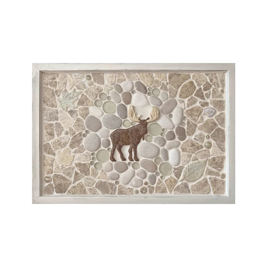 "In the Meadow" 12x18 Framed Tile Mosaic Mural 1 "In the Meadow" 12x18 Framed Tile Mosaic Mural