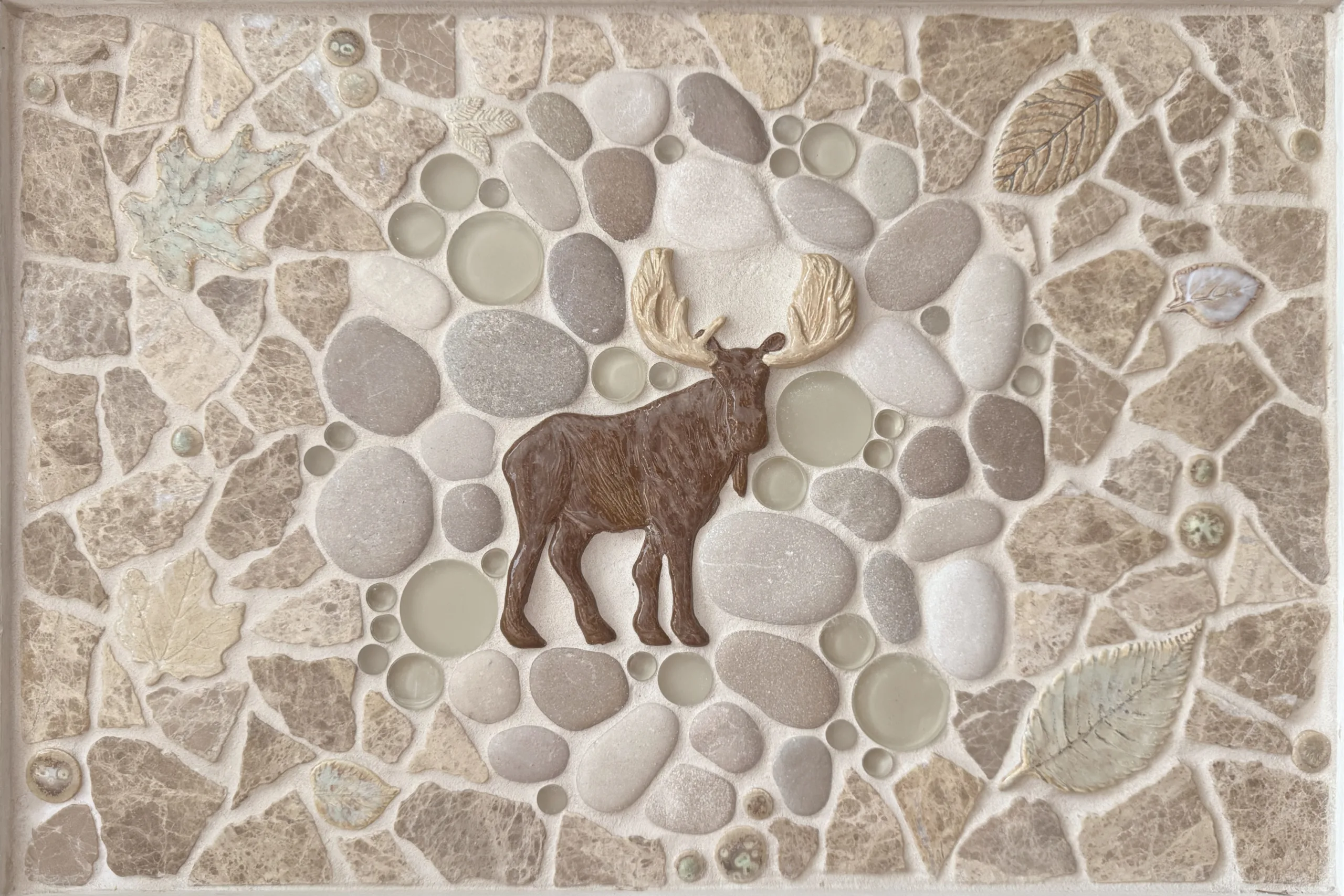 "In the Meadow" 12x18 Framed Tile Mosaic Mural 3 "In the Meadow" 12x18 Framed Tile Mosaic Mural - Image 3