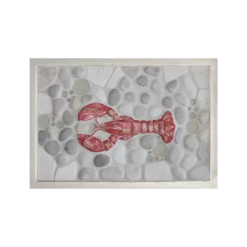"Lobsta" 12x18" Framed Tile Mosaic Mural