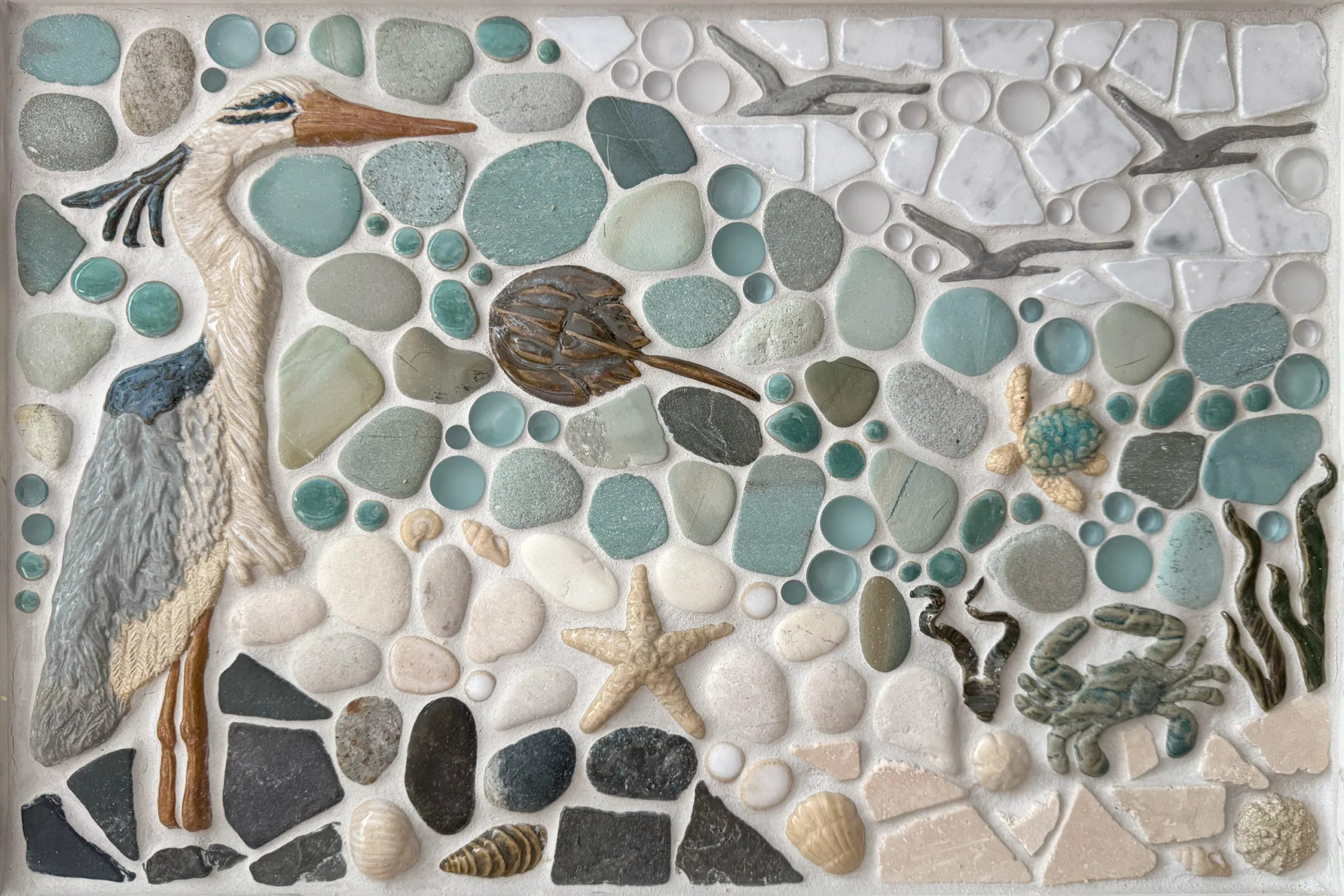 "On the Lookout" 12x18" Framed Mosaic Tile Mural 2 "On the Lookout" 12x18" Framed Mosaic Tile Mural - Image 2