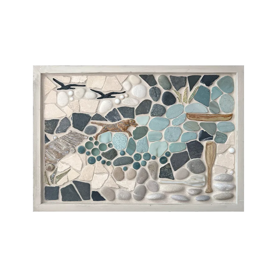 "Those Summer Days" 12x18 Framed Tile Mosaic Mural 1 "Those Summer Days" 12x18 Framed Tile Mosaic Mural