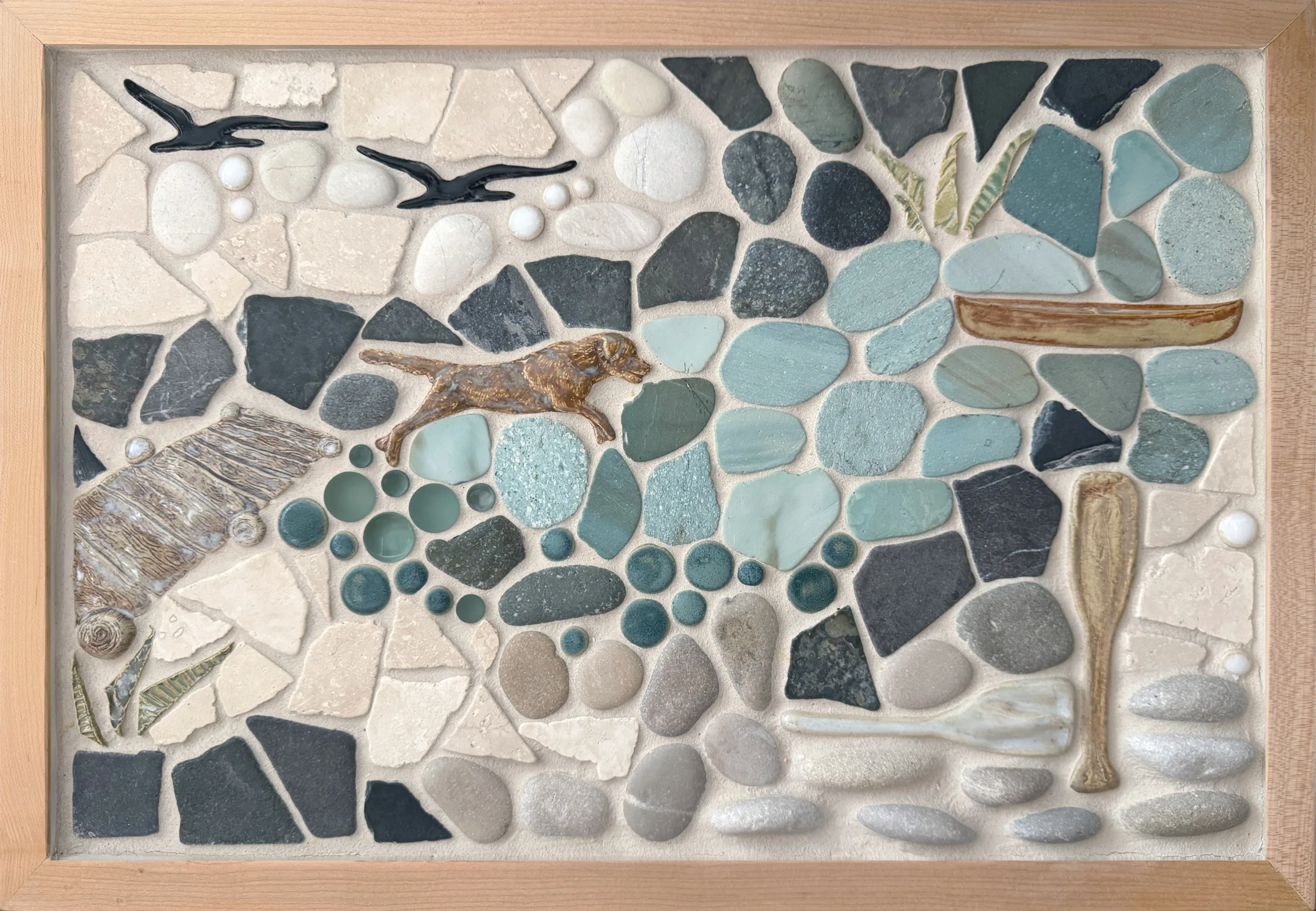 "Those Summer Days" 12x18 Framed Tile Mosaic Mural 6 "Those Summer Days" 12x18 Framed Tile Mosaic Mural - Image 6