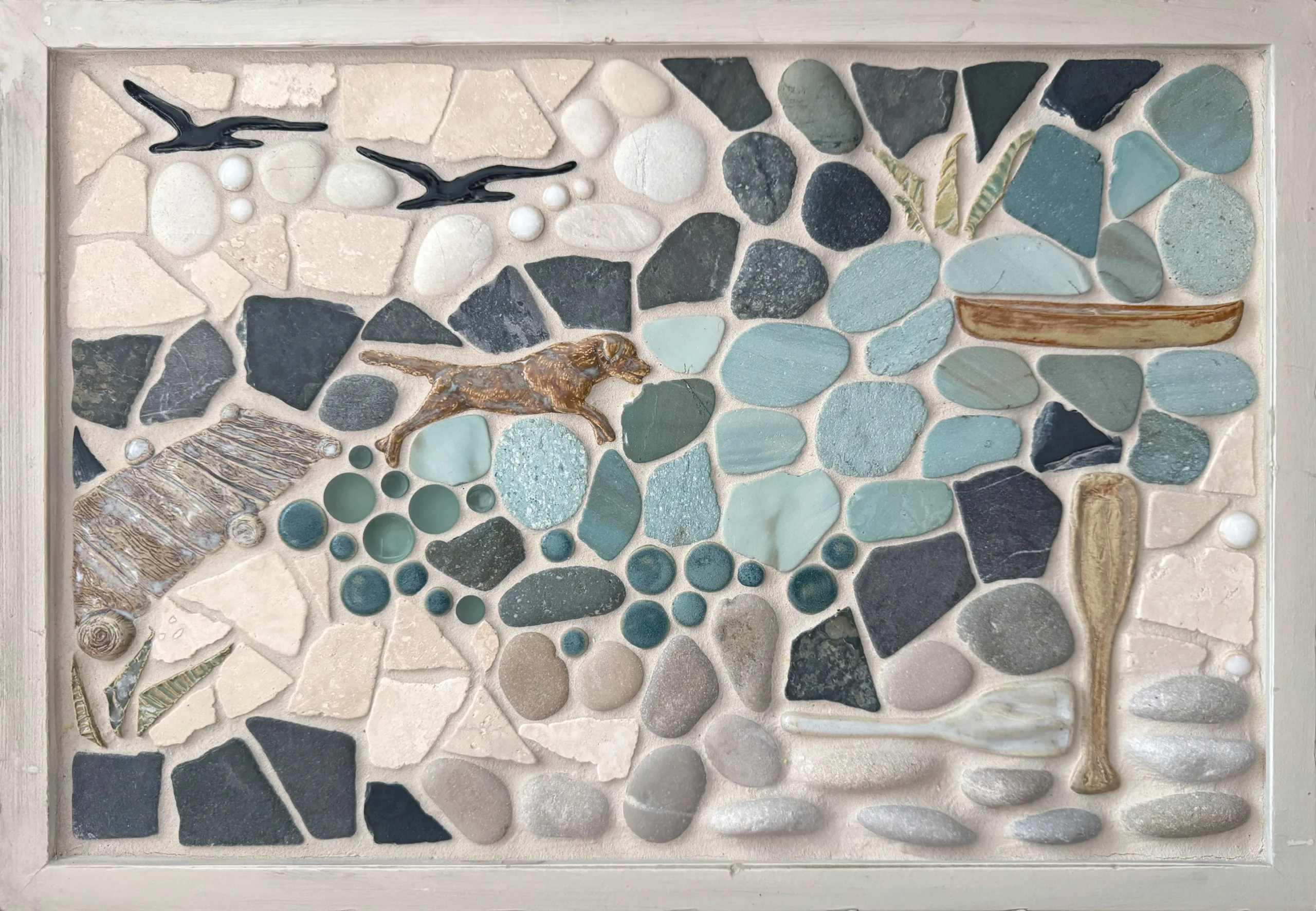 "Those Summer Days" 12x18 Framed Tile Mosaic Mural 7 "Those Summer Days" 12x18 Framed Tile Mosaic Mural - Image 7