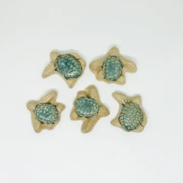 Seconds - Discounted Tile 1 baby sea turtles glazed ceramic ocean tiles