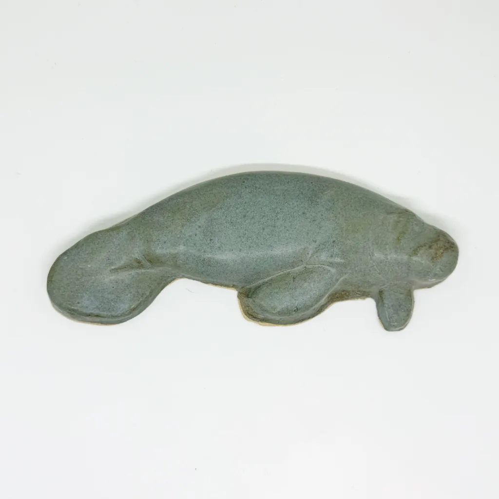 large manatee tile handmade glazed ceramic tile