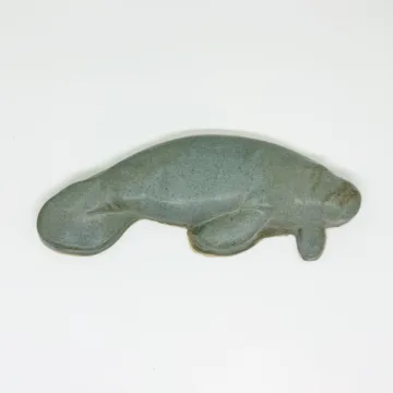 Seconds - Discounted Tile 5 large manatee tile handmade glazed ceramic tile