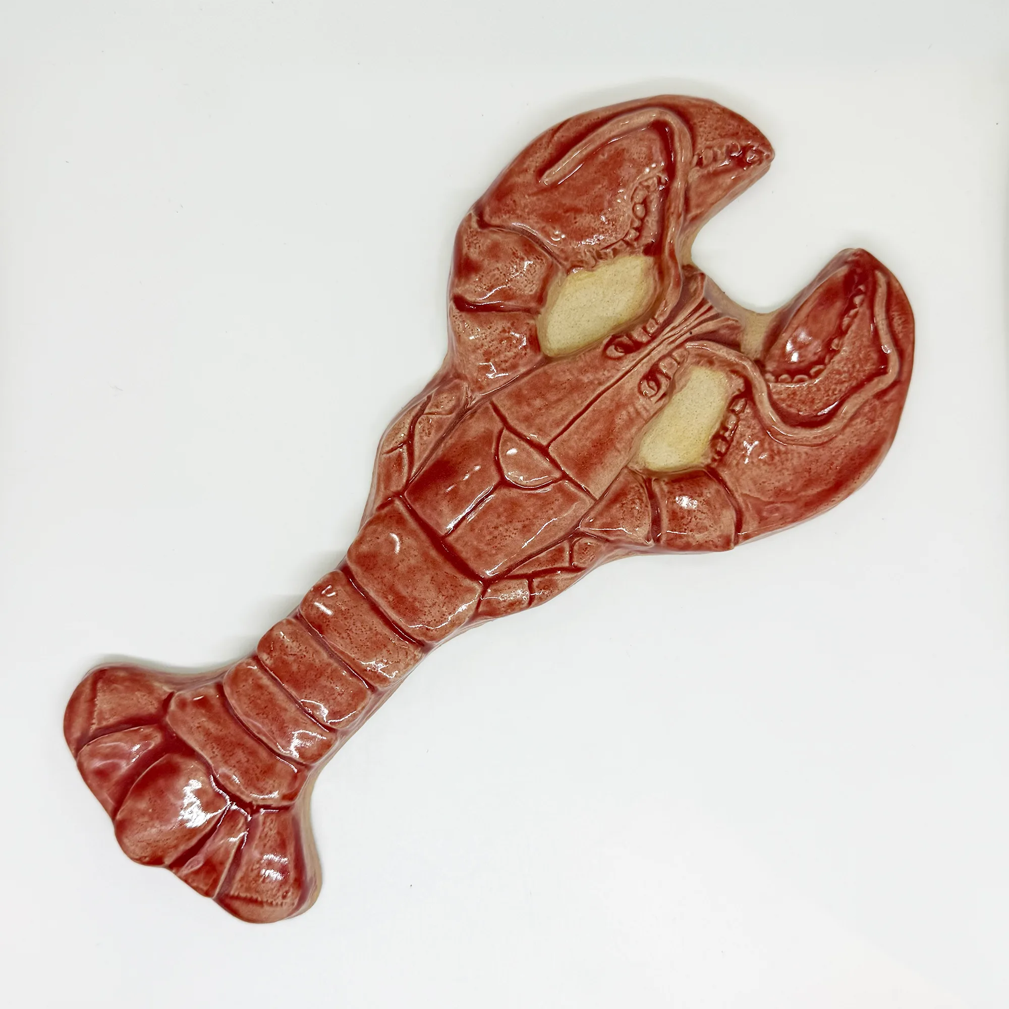 Large Lobster - 12" Glazed Ceramic Tile 1 Large Lobster 12" Handmade glazed ceramic tile