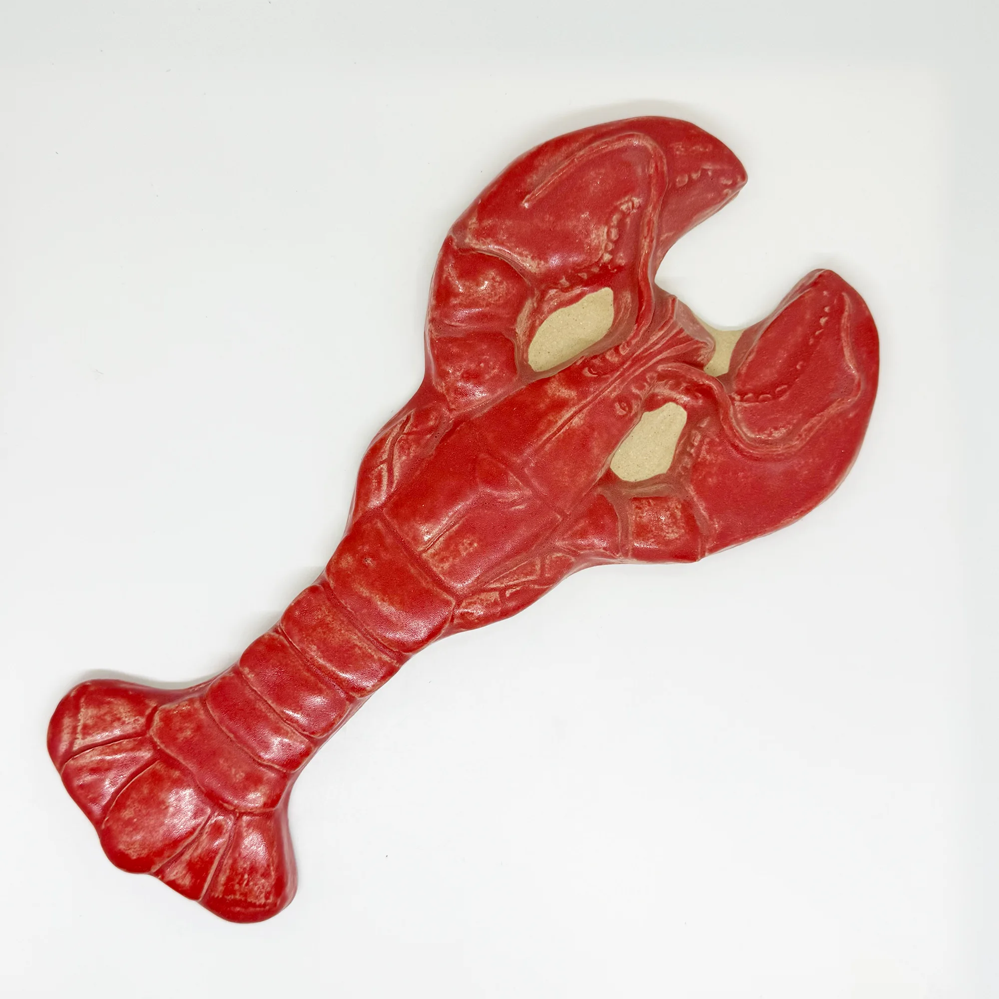 Large Lobster - 12" Glazed Ceramic Tile 1 12" Handmade glazed ceramic large lobster tile