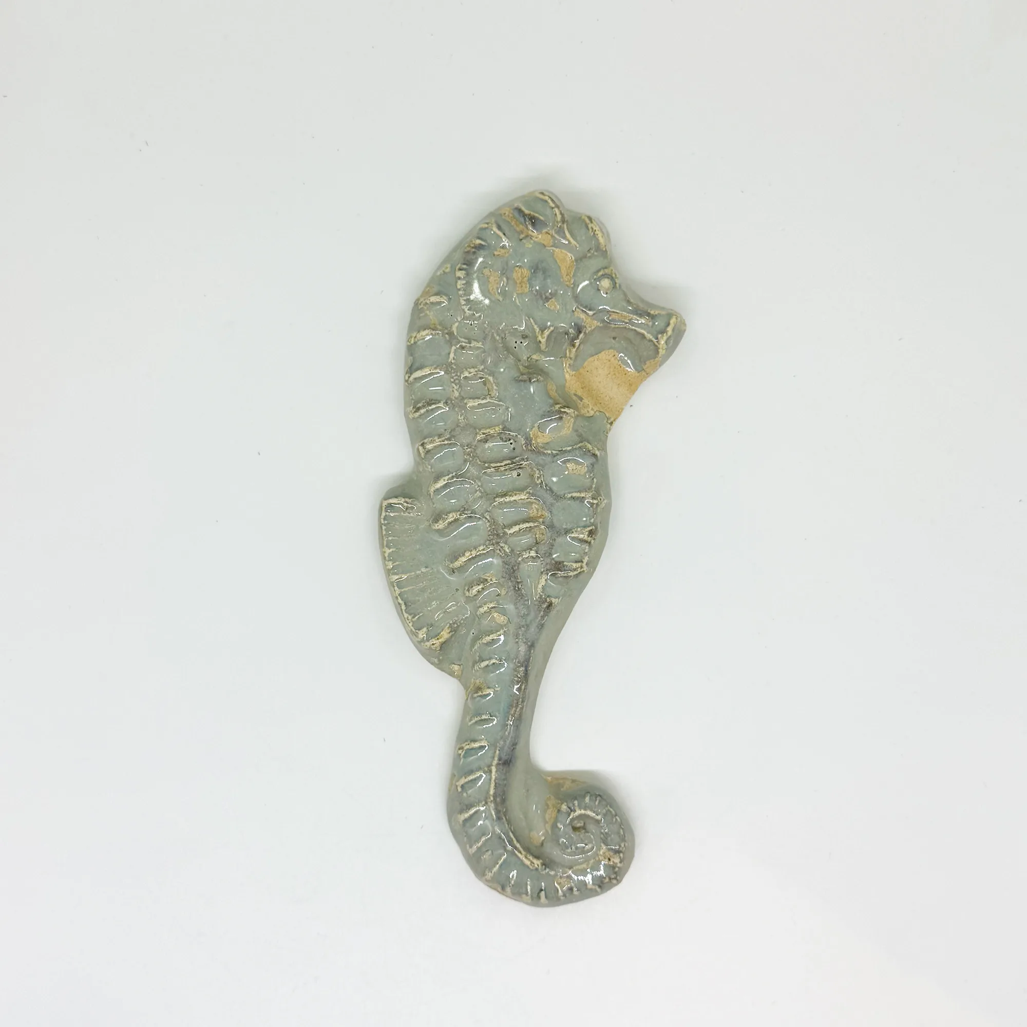 Medium Seahorse - 6" Glazed Mosaic Tile 1 medium seahorse mosaic glazed handmade tile