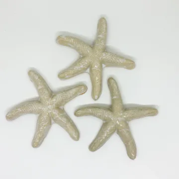 Seconds - Discounted Tile 9 small starfish tiles glazed ceramic mosaic tile